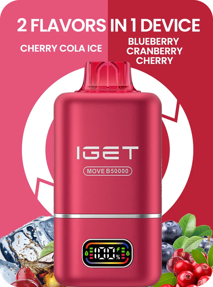 IGET MOVE B50000 (50k Puffs – 2 Flavours in 1 device) - Vape Shop Uttarakhand