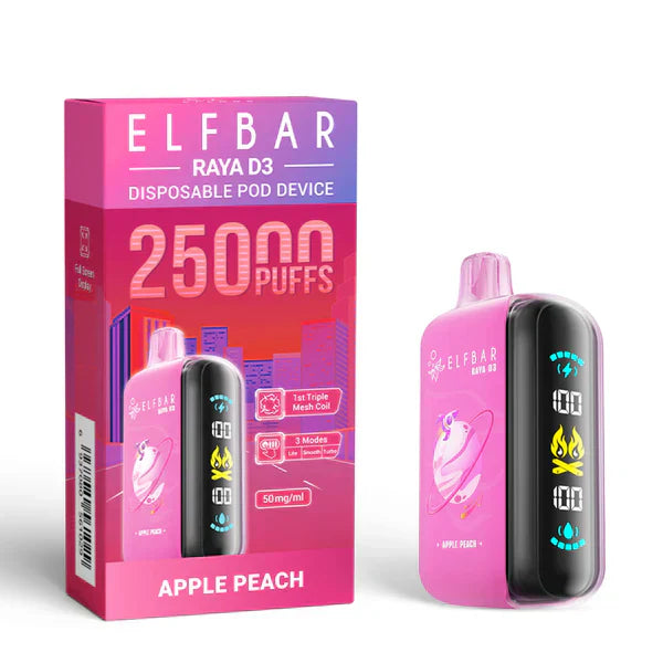 Elf Bar Raya D3 Apple peach – 25000 - Vape Shop Uttarakhand