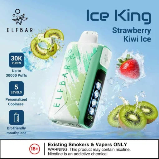 Elf Bar Ice King – Strawberry Kiwi Ice – 30K - Vape Shop Uttarakhand