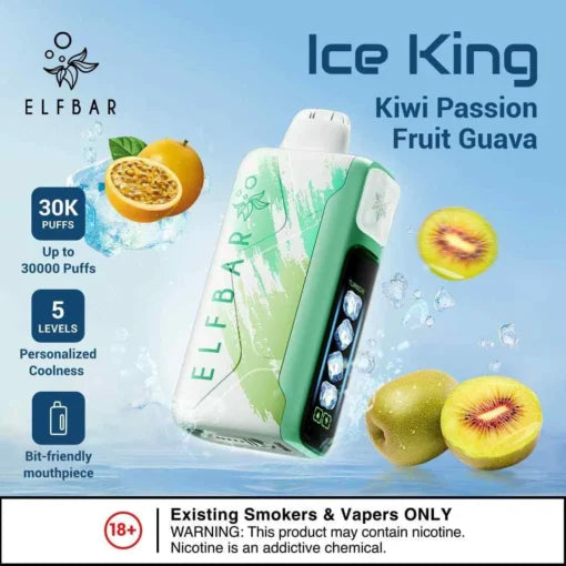 Elf Bar Ice King – Kiwi Passion Fruit Guava – 30K - Vape Shop Uttarakhand