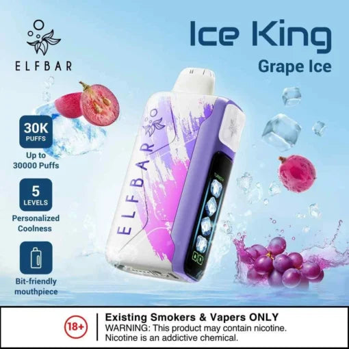 Elf Bar Ice King – Grape Ice – 30K - Vape Shop Uttarakhand