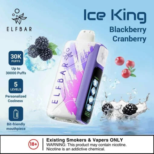 Elf Bar Ice King – Blackberry Cranberry – 30K - Vape Shop Uttarakhand