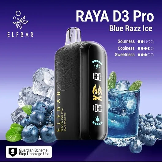 Elf Bar Raya D3 Pro 30K Blue Razz Ice - Vape Shop Uttarakhand