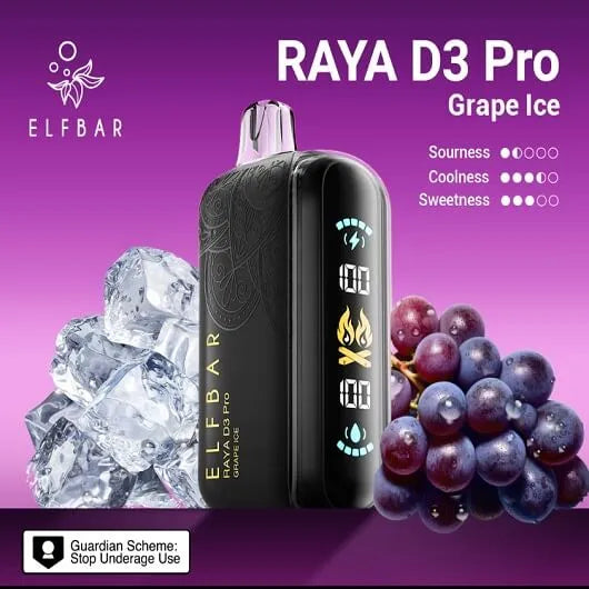 Elf bar Raya d3 pro -30k Grape ice - Vape Shop Uttarakhand