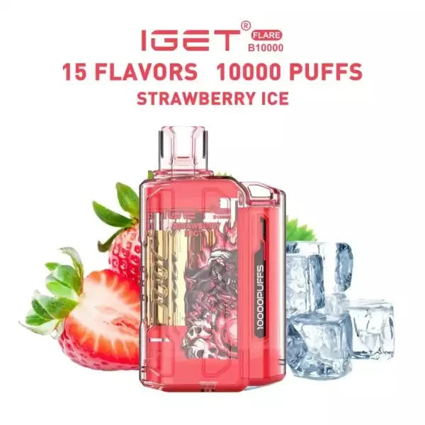 IGET FLARE B10000 – Strawberry ice - Vape Shop Uttarakhand