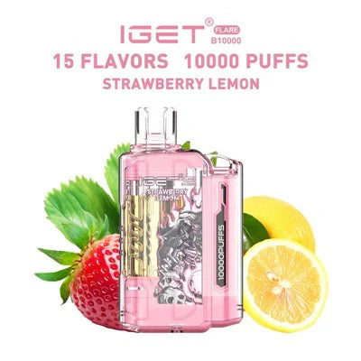 IGET FLARE B10000 – Strawberry Lemon - Vape Shop Uttarakhand