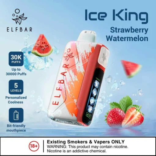 Elf Bar Ice King – Strawberry Watermelon – 30K - Vape Shop Uttarakhand