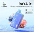 ELF BAR RAYA D1 – Peach Lychee Blackcurrant - Vape Shop Uttarakhand